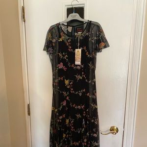 Johnny was embroidered black dress